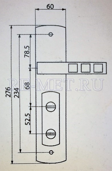 Ручки Master-lock ML-300 Quatro правосторонние (комплект)