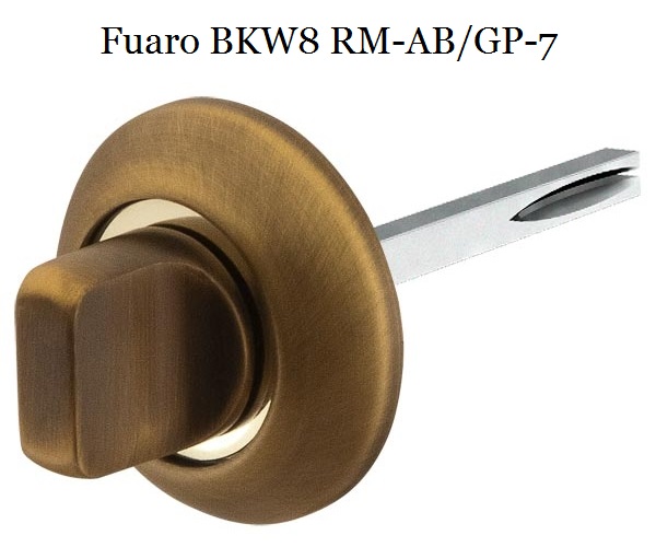 Поворотная ручка Fuaro BKW8 RM-AB/GP-7 бронза/золото 8мм