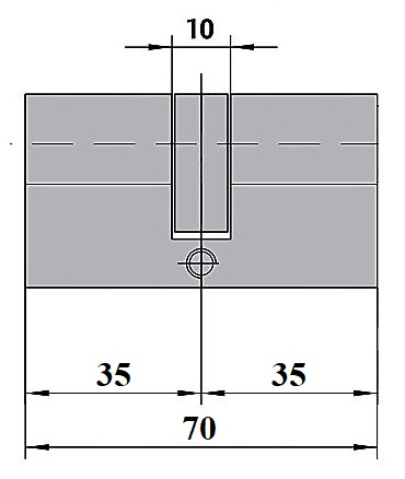Цилиндр Cisa AP4S 0P3S1-13.66 (70 мм/30+10+30), ЛАТУНЬ