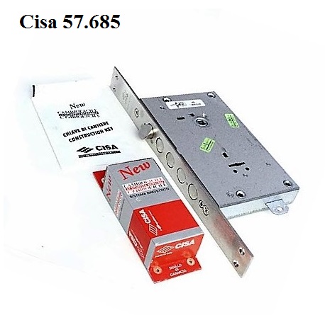 Замок Cisa (Чиза) 57.685.48 врезной сувальдный NEW CAMBIO FACILE (тех. упаковка), ключ 44 мм