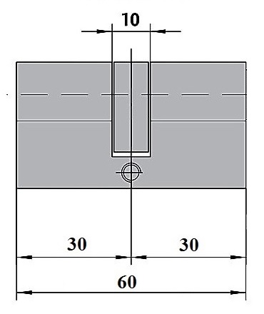 Цилиндр Cisa AP4S 0P3S1-07.66 (60 мм/25+10+25), ЛАТУНЬ