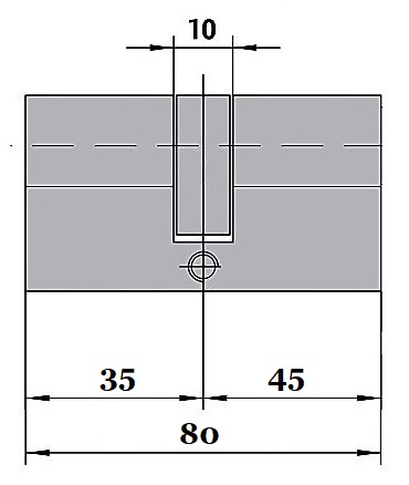 Цилиндр Cisa RS3 OL3S1-19.66 (80 мм/30+10+40), ЛАТУНЬ