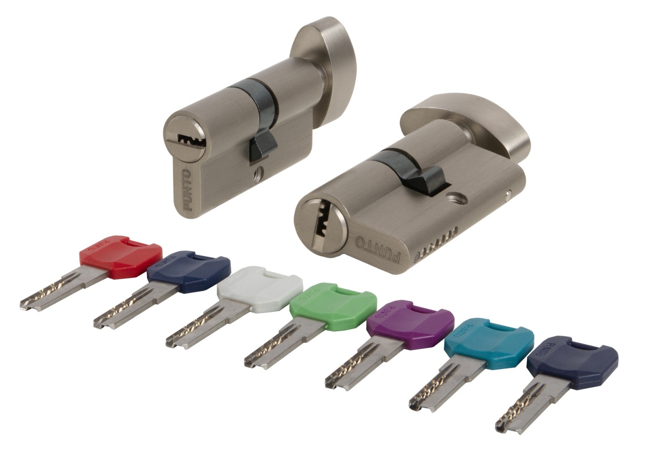 Цилиндр Punto MaxPro7002Knob70 (25+10+35) с вертушкой 7key SN никель